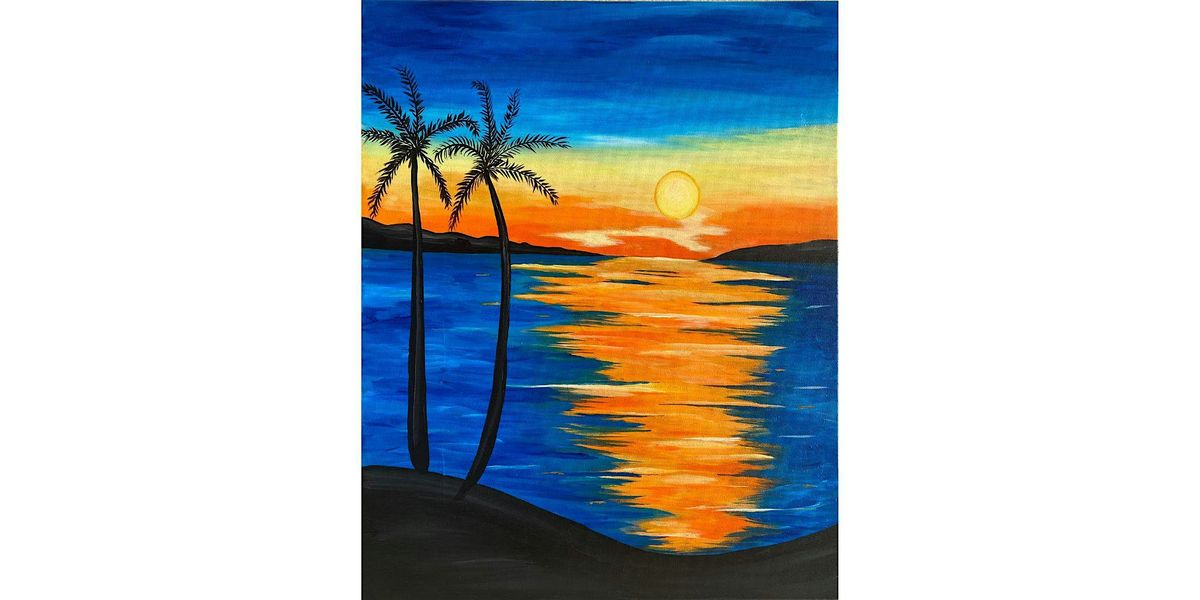 Painting of a Stunning Island Sunset