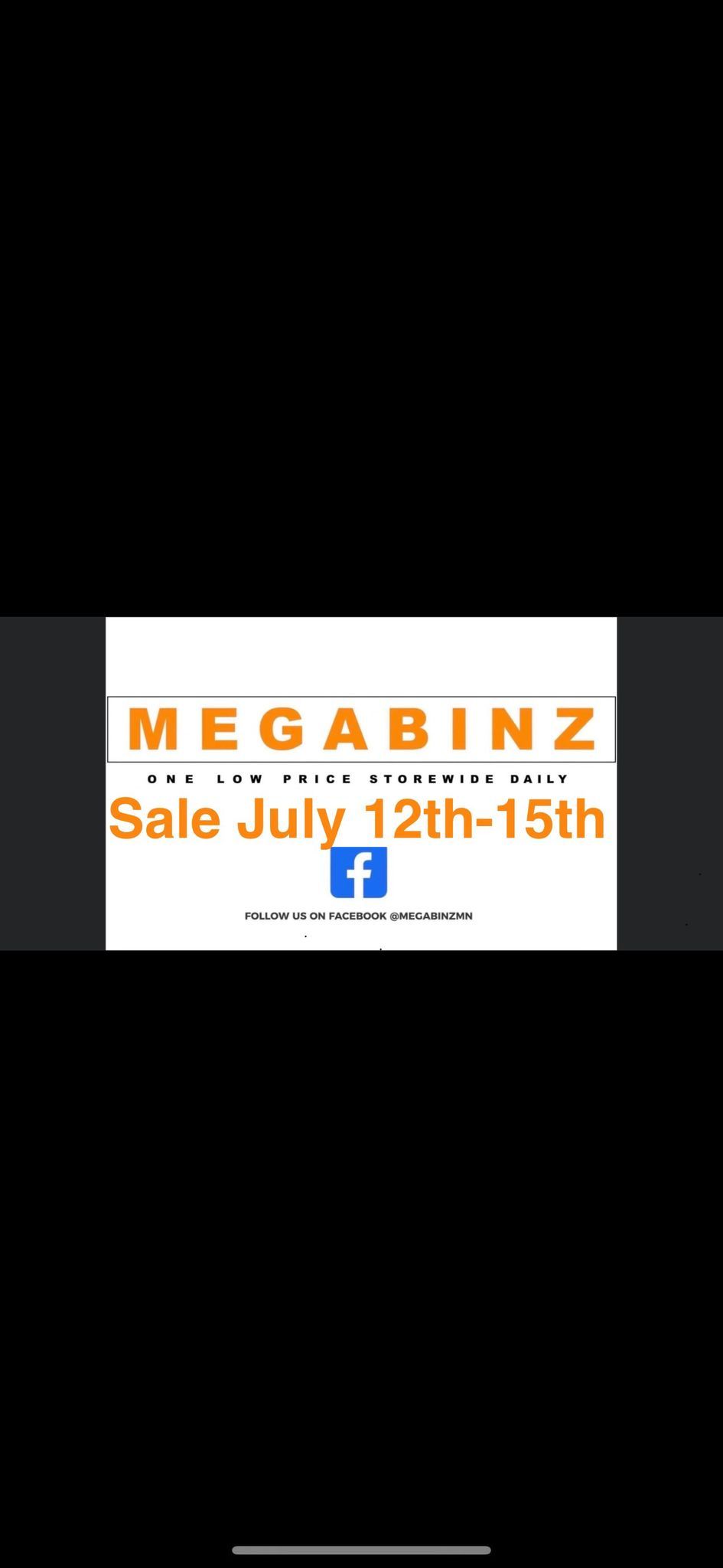 MEGABINZ Sale July 12th-15th