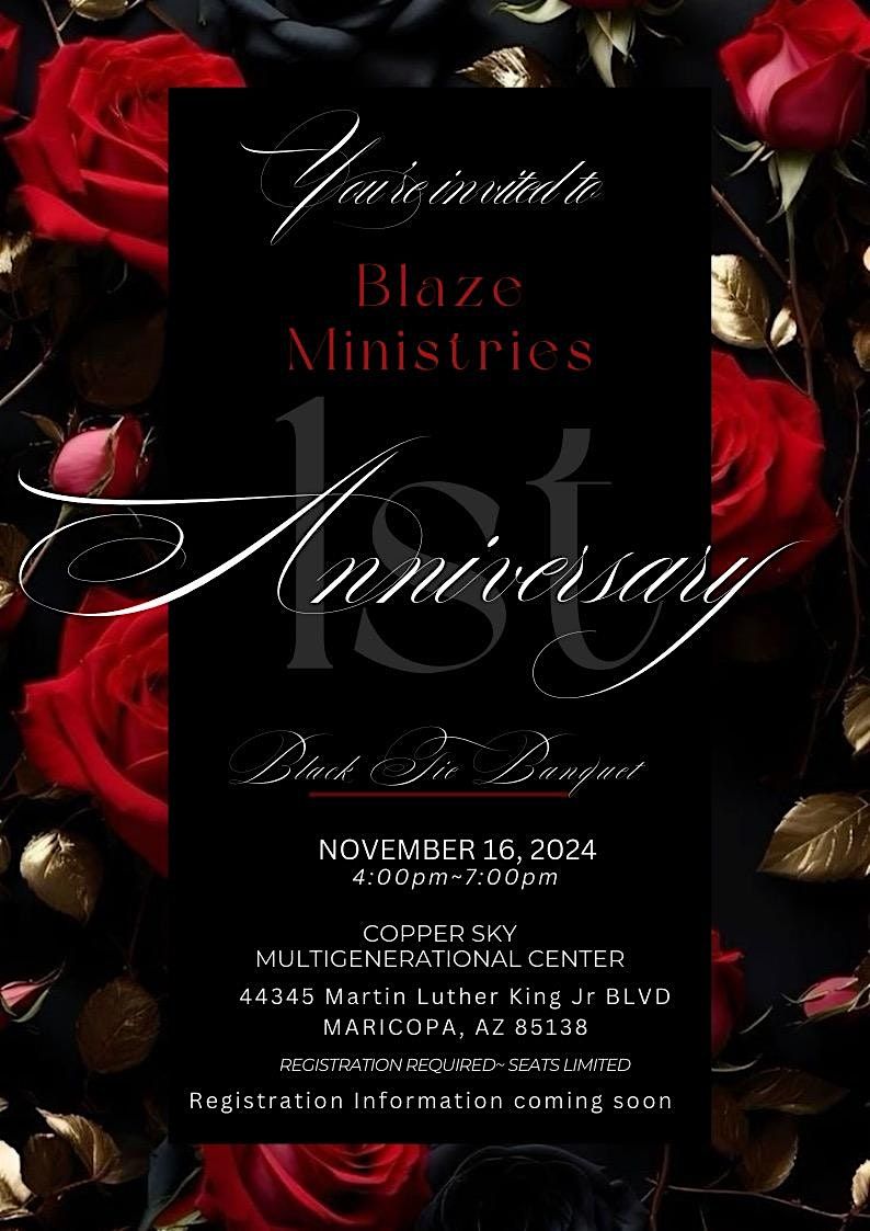 BLAZE MINISTRIES 1 YEAR ANNIVERSARY BANQUET