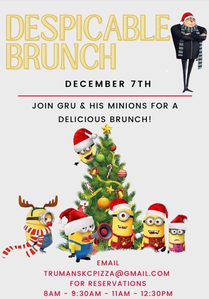 Despicable Me Themed Brunch at Truman's KC Pizza Tavern