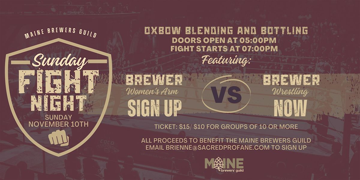 Fight Night: a Maine Brewer Women's Arm Wrestling Tournament