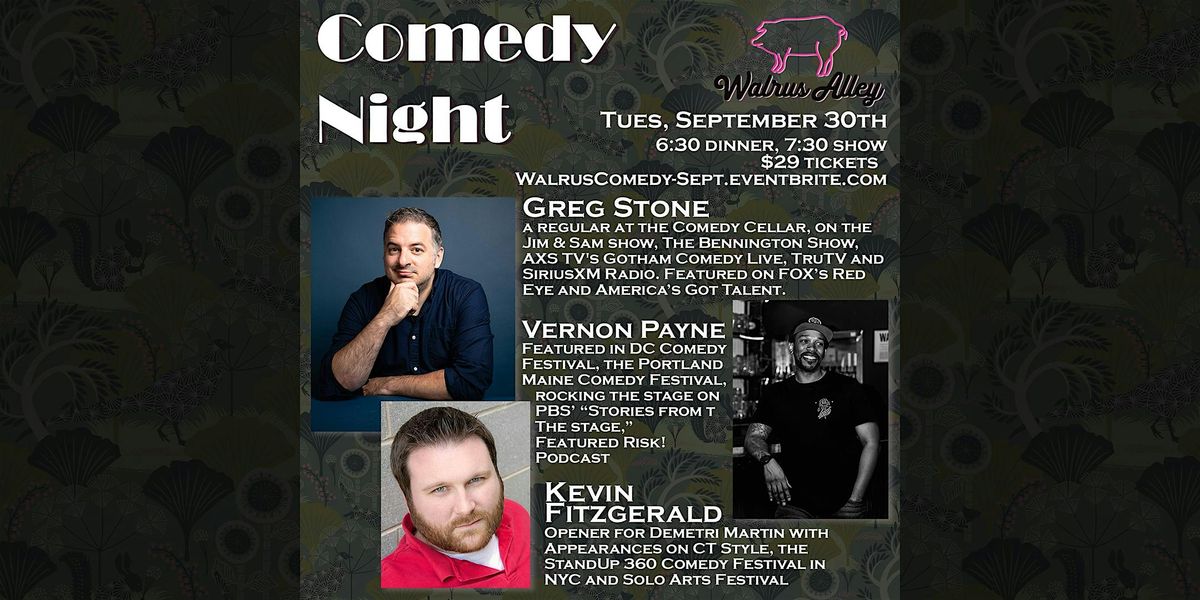 September Comedy Night at Walrus Alley