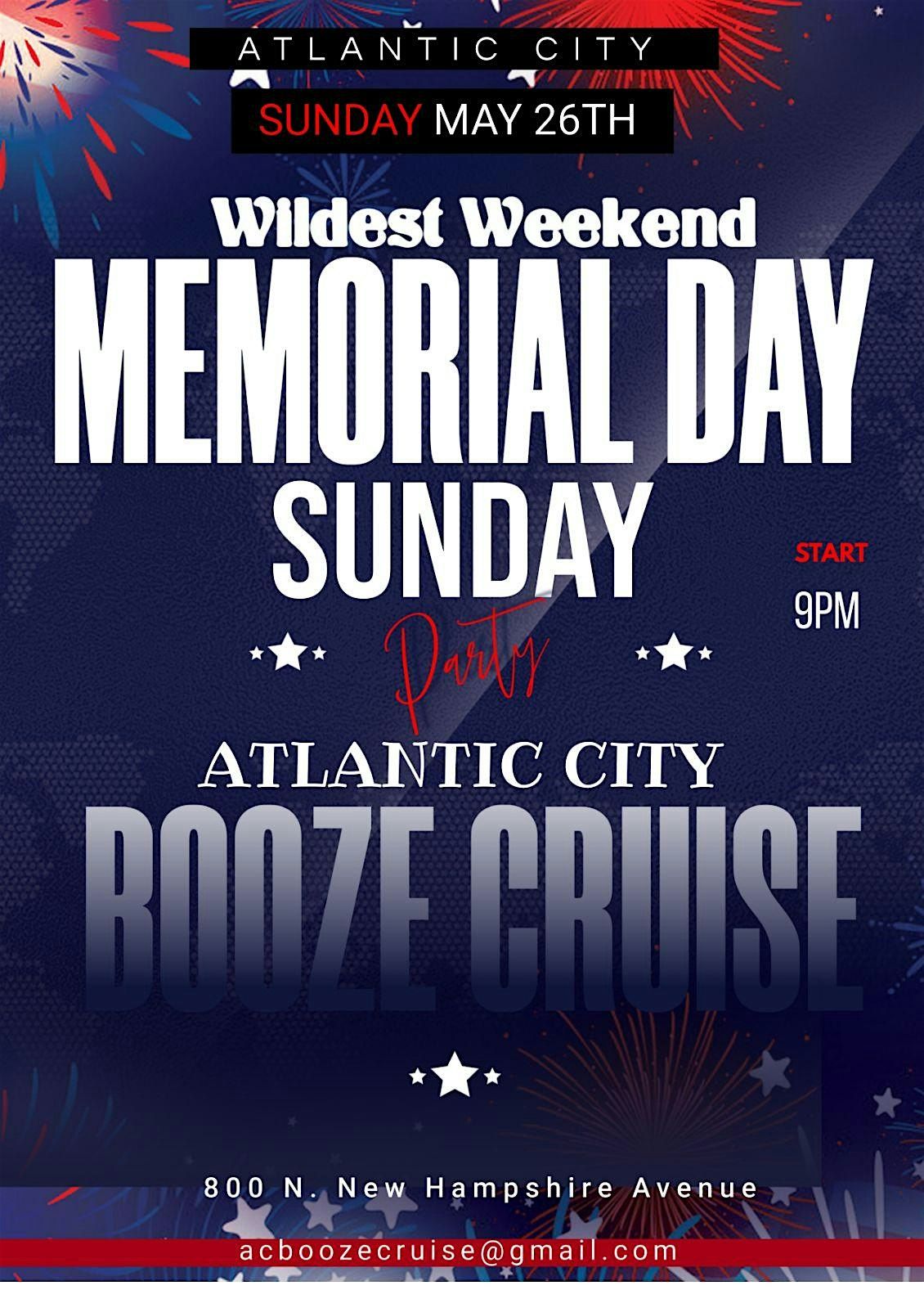 Booze Cruise Memorial Day Sunday 5\/26 - Atlantic City