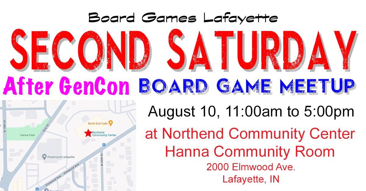 BGL After GenCon Second Saturday August 2024, Northend Community Center