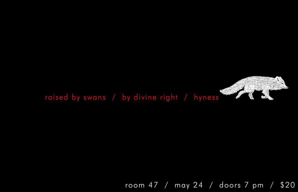 Raised By Swans (w\/ full band accompanying), By Divine Right, and Hyness @ Room 47