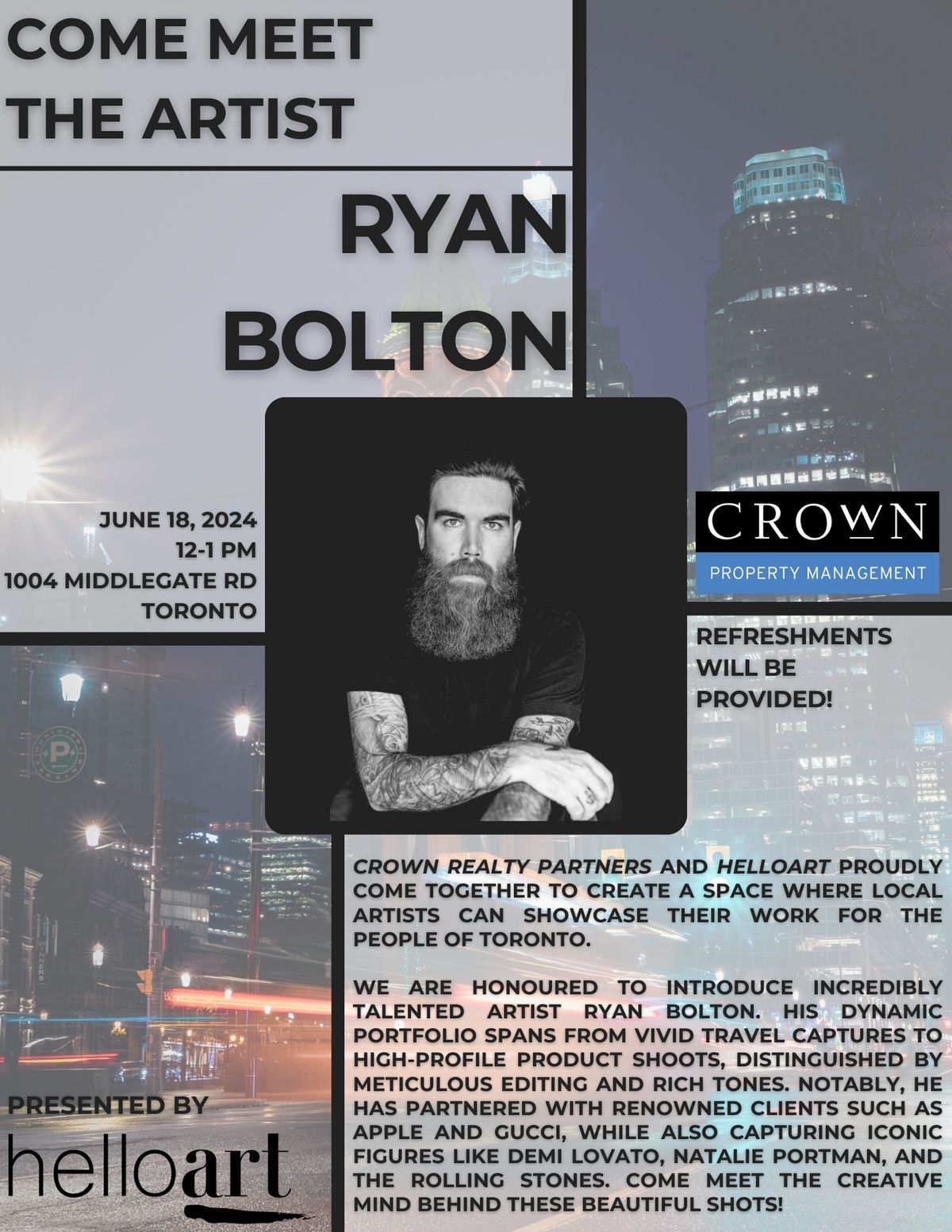 Meet & Greet with Photographer Ryan Bolton