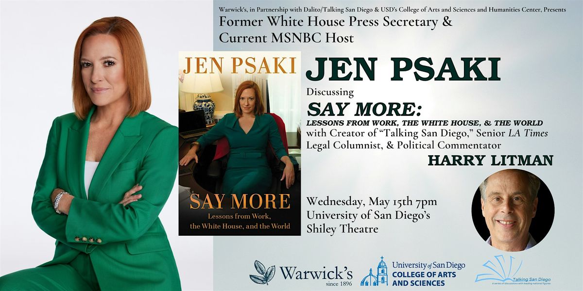 Jen Psaki discussing SAY MORE with Harry Litman