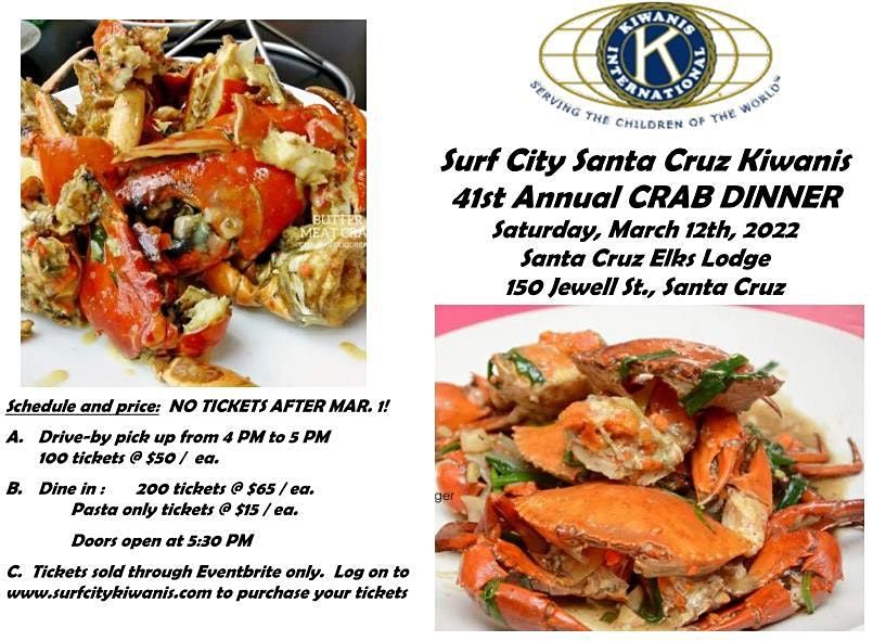 2022 Surf City Kiwanis 41st Annual Sit-Down Crab Feed