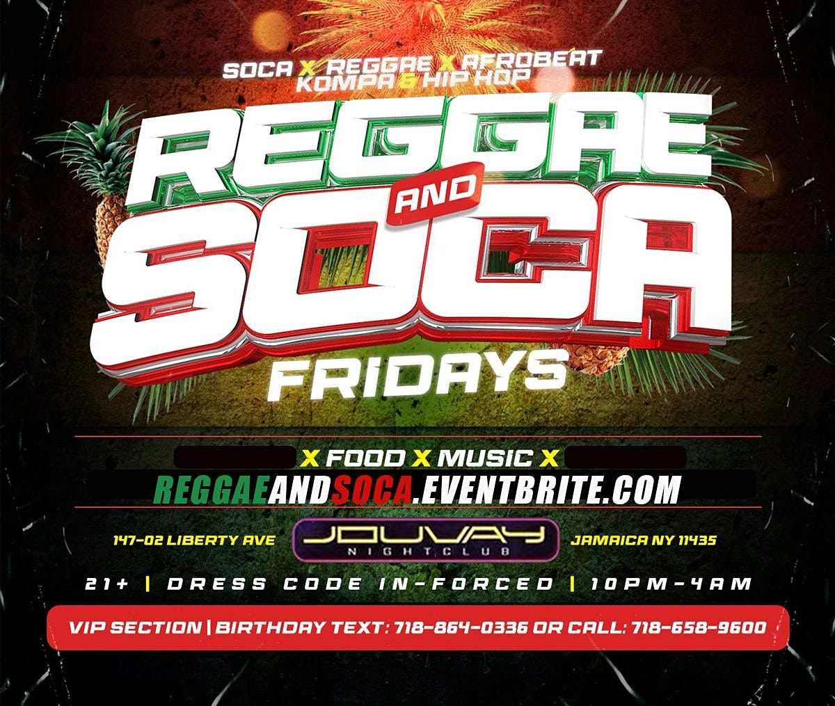 Reggae and Soca Fridays at Jouvay nightclub