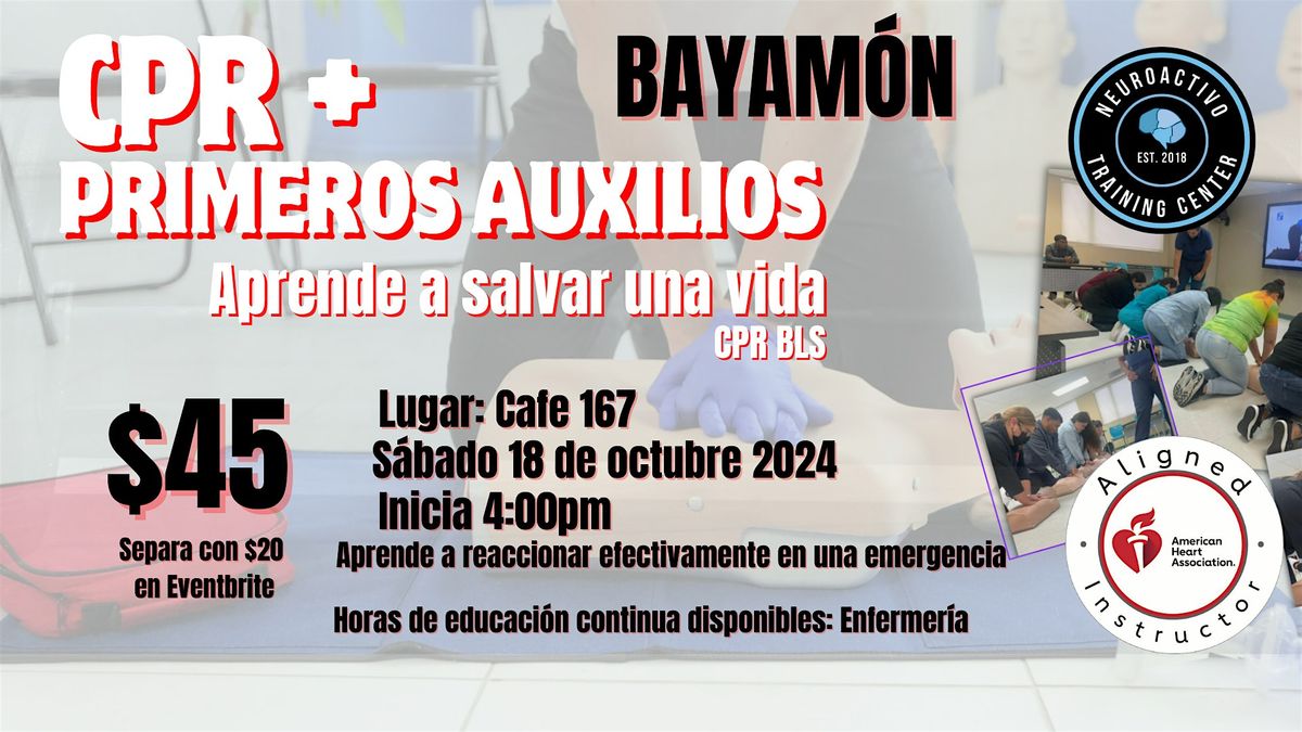 BAYAMON | CPR + Primeros Auxilios y utilizaci\u00f3n del desfibrilador