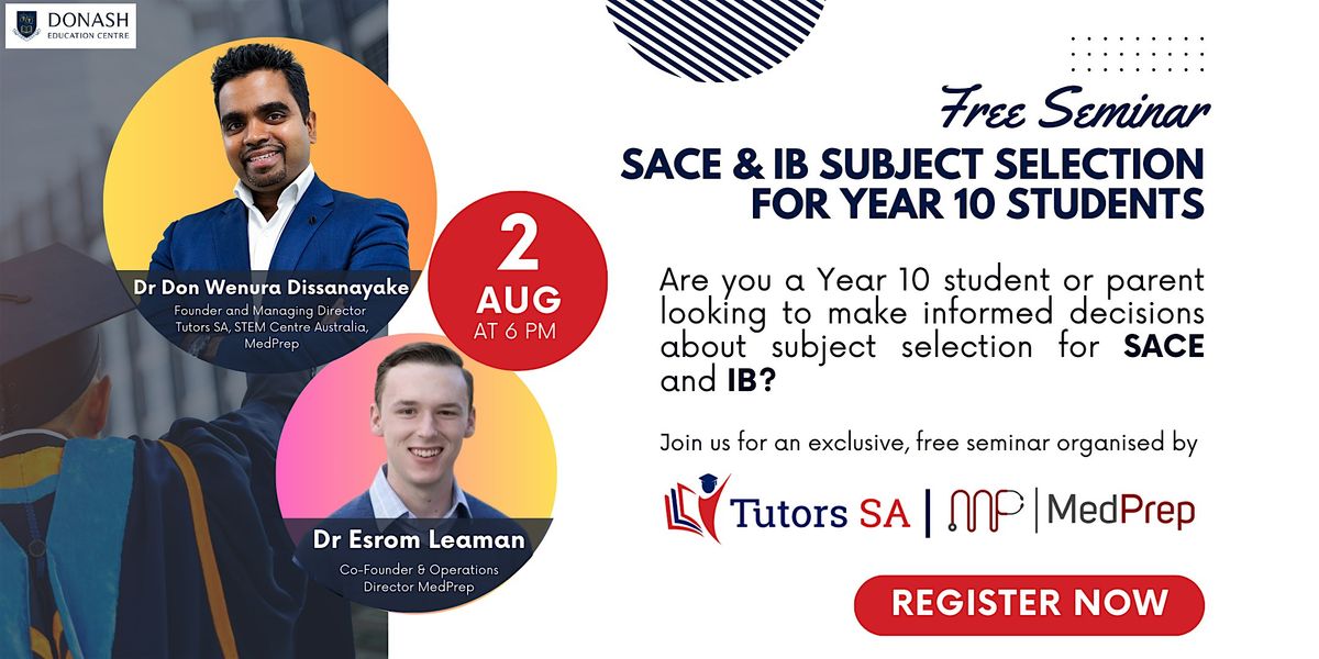 SACE & IB Subject Selection for Year 10 Students