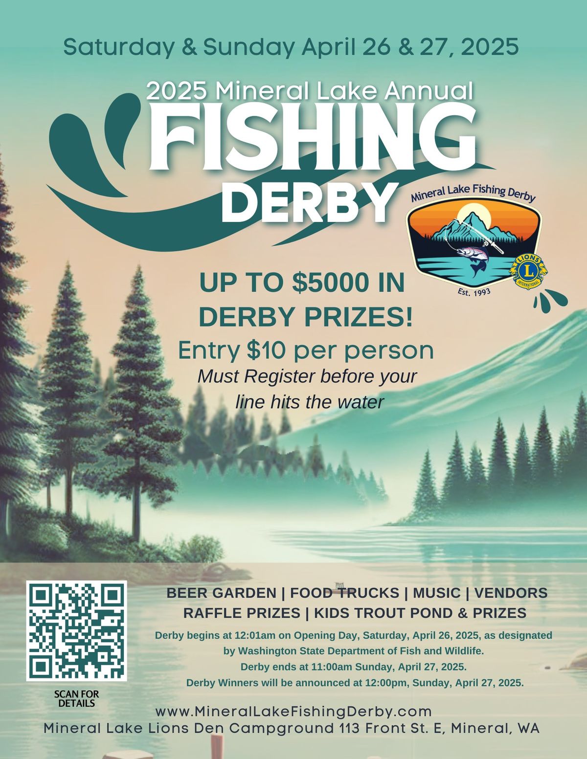 2025 Mineral Lake Fishing Derby - 32nd Annual 