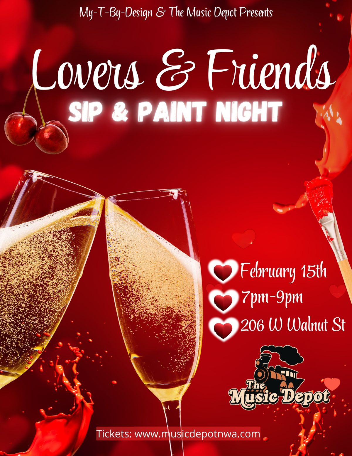 "Lovers & Friends" Sip and Paint Night by MyTbyDesign