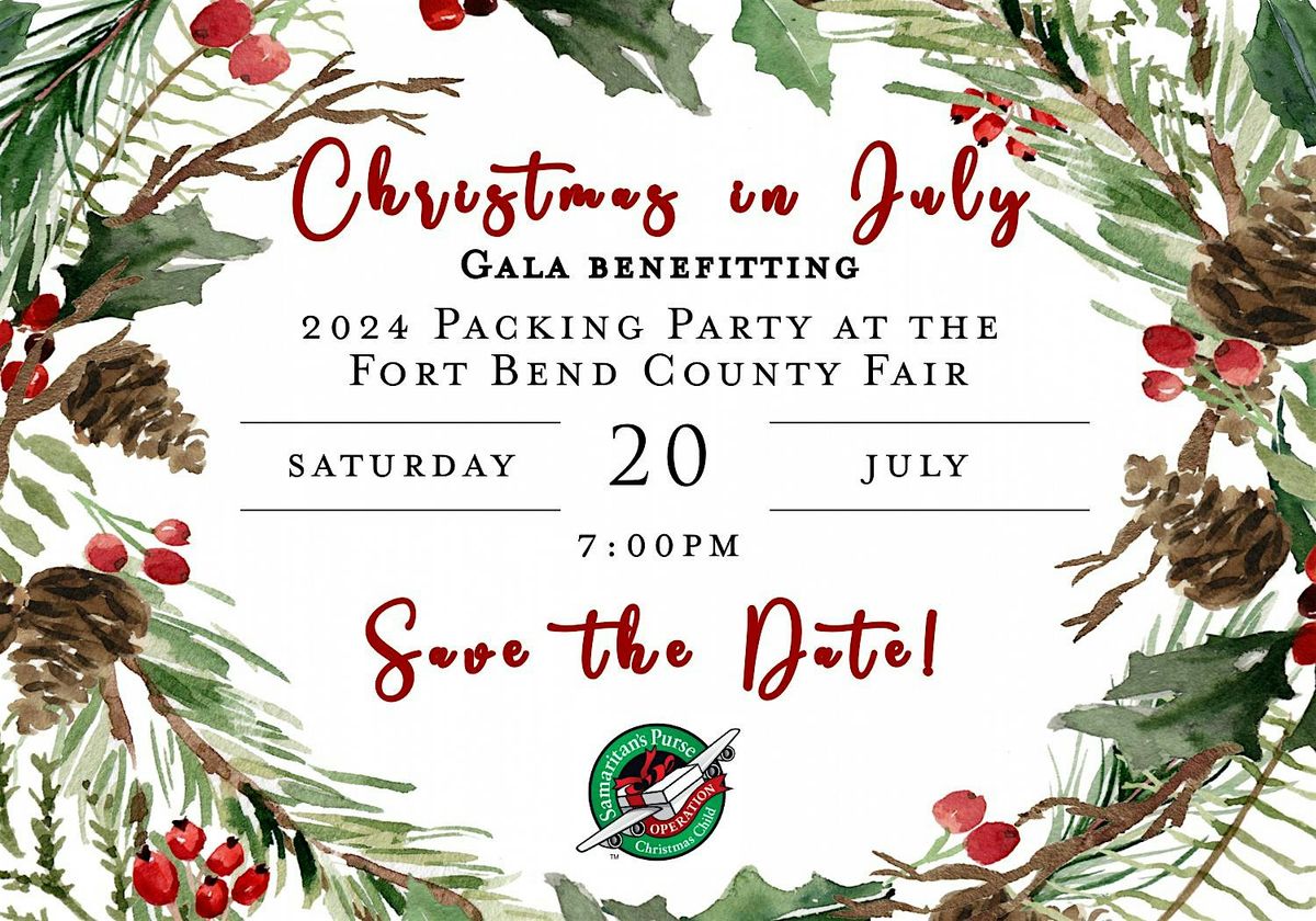 Christmas in July Gala benefitting the 2024 Packing Party at the Fort Bend County Fair