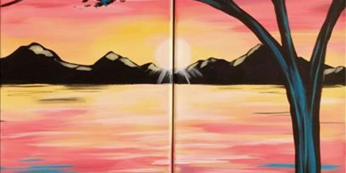 Dual Canvas Sunrise - Date Night - Paint and Sip by Classpop!\u2122