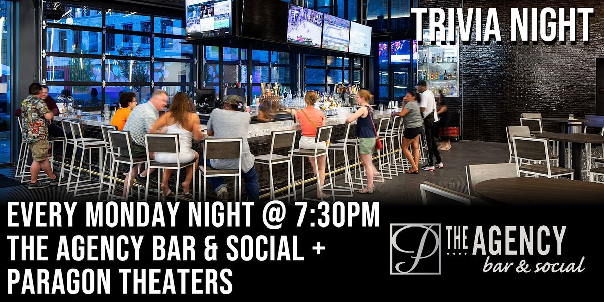 Movie-Centric Trivia Night at The Agency Bar & Social + Paragon Fenton