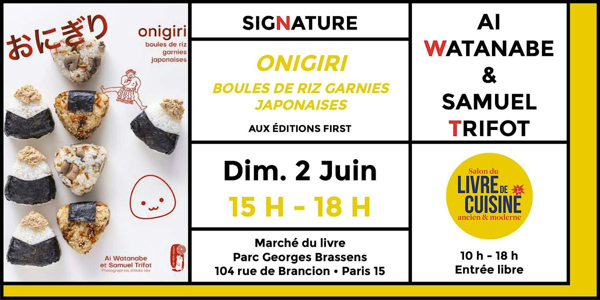 Ai Watanabe et Samuel Trifot en signature au Salon du livre de cuisine