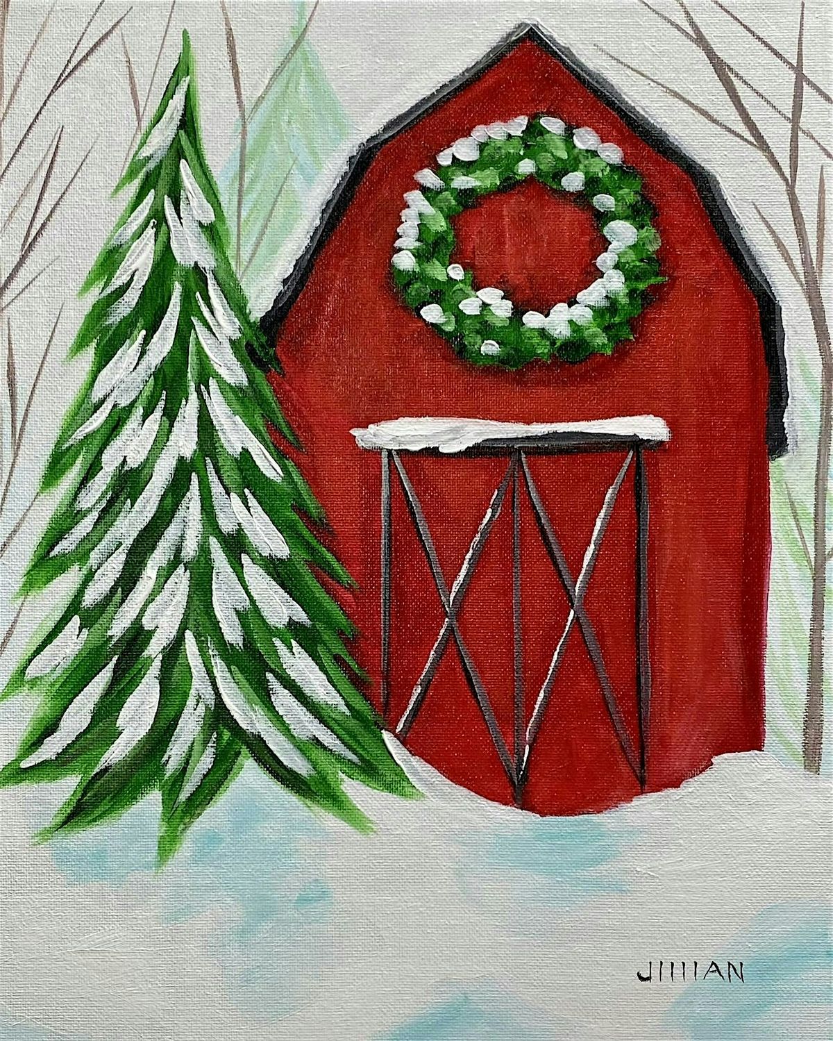 Snowy Barn Paint Party