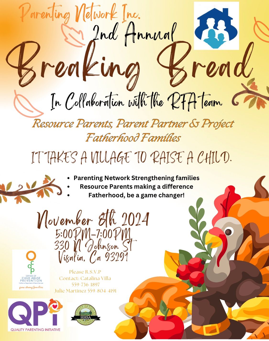 Breaking Bread for Resource Parents, Parent Partners and Project Fatherhood Families 