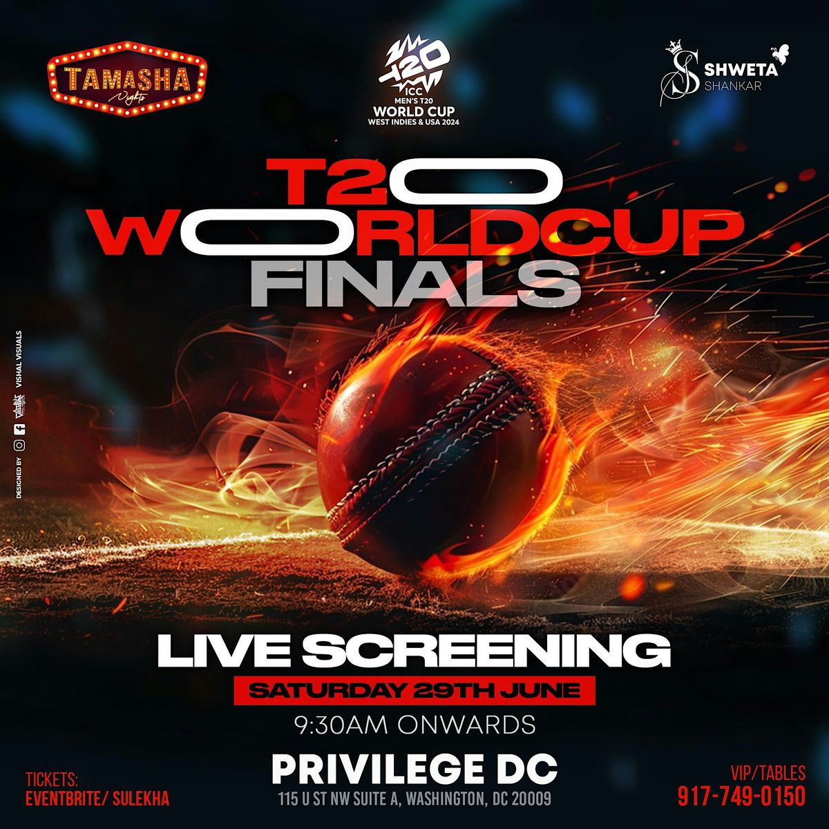 DC T-20 WORLD CUP FINALS | LIVE SCREENING | @PRIVILEGE LIVE