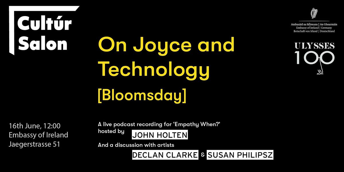 Cult\u00far Salon On Joyce and Technology [Bloomsday]
