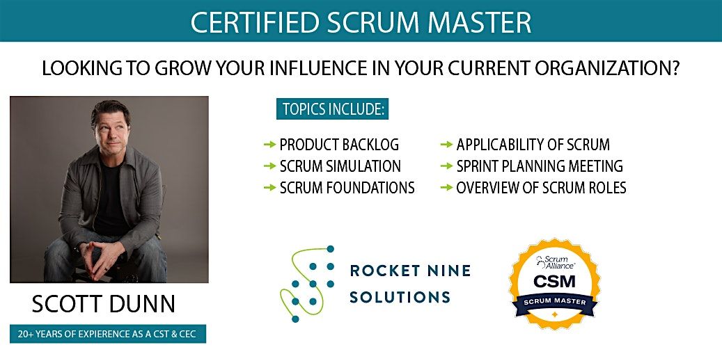 Scott Dunn|Austin - In Person!|Certified Scrum Master |CSM|Sep 7th-8th