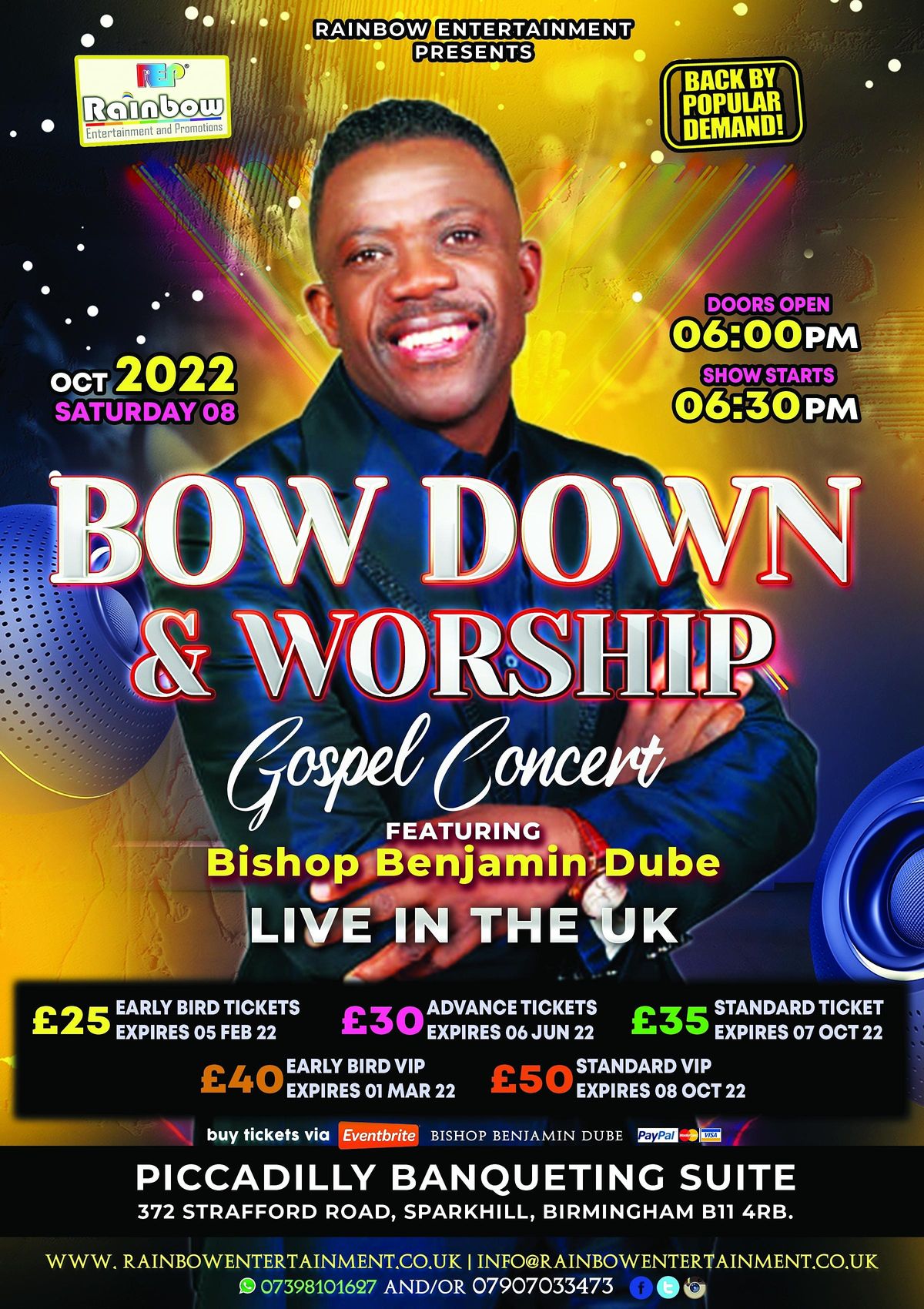 Bow Down & Worship Gospel Concert feat Bishop Benjamin Dube Live in UK