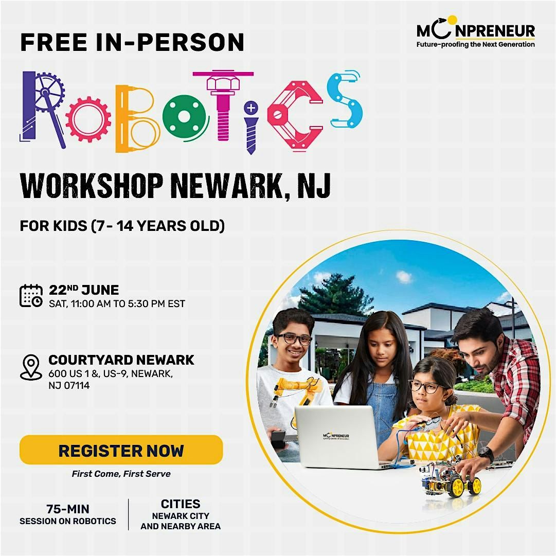 In-Person Event: Free Robotics Workshop, Newark, NJ(7-14 Yrs)