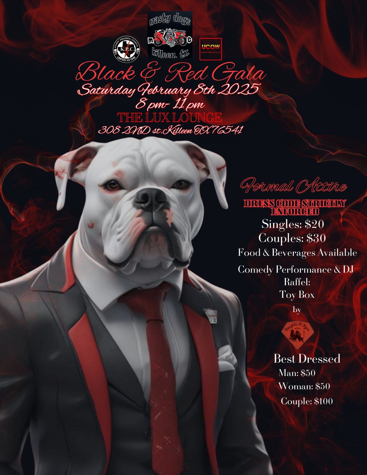 Killeen Black & Red Gala hosted by Nasty Dogs MC Killeen, Tx