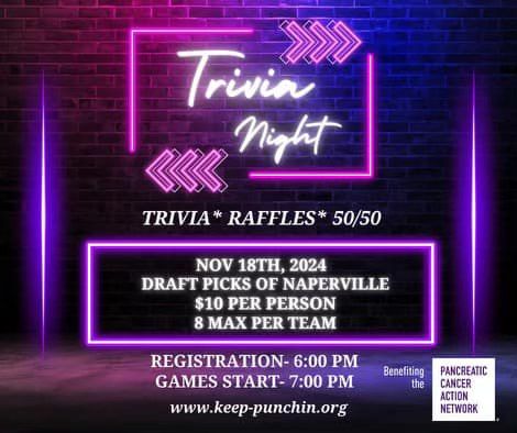 Trivia Night - KNOCK OUT Pancreatic Cancer at Draft Picks! 