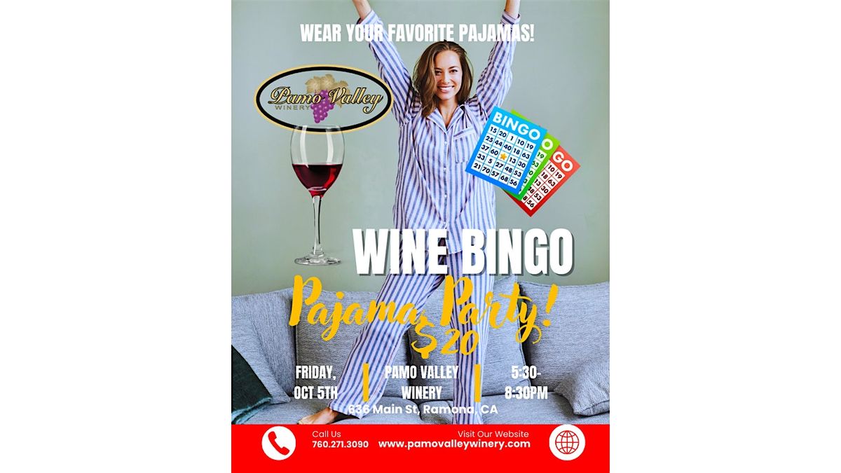 WINE BINGO - PAJAMA PARTY!