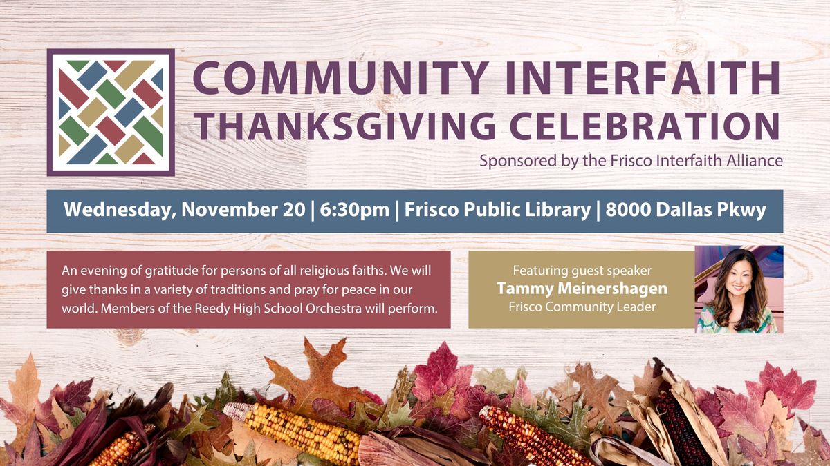 Frisco Interfaith Alliance Community Thanksgiving Service