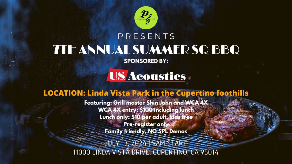 7th Annual Summer SQ BBQ sponsored by US Acoustics