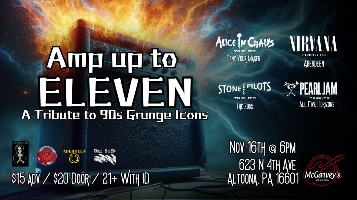 Amp up to Eleven Tribute show to 90s Rock Icons 