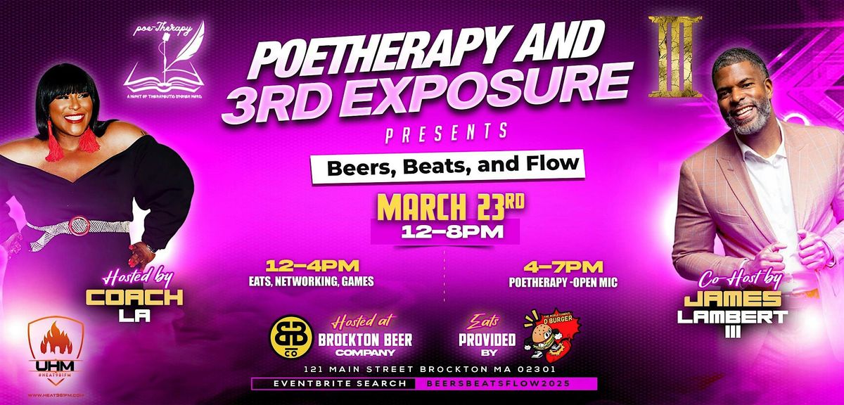 Poetherapy and 3rd Exposure presents Beers, Beats and Flow