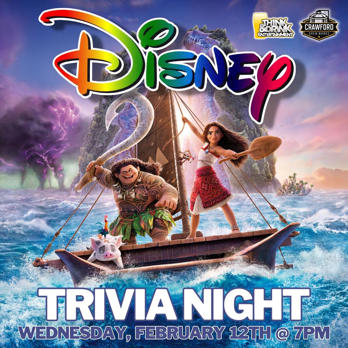 Disney Trivia Night @ Crawford Brew Works (Bettendorf, IA) \/ Wednesday, February 12th @ 7pm