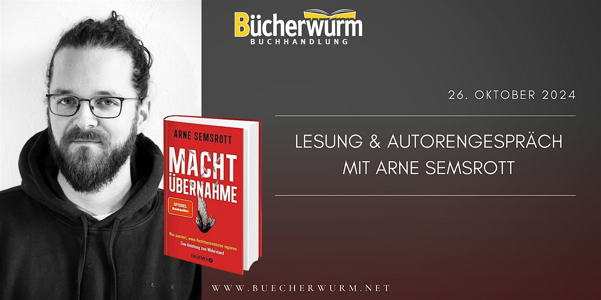 Lesung & Autorengespr\u00e4ch mit Arne Semsrott