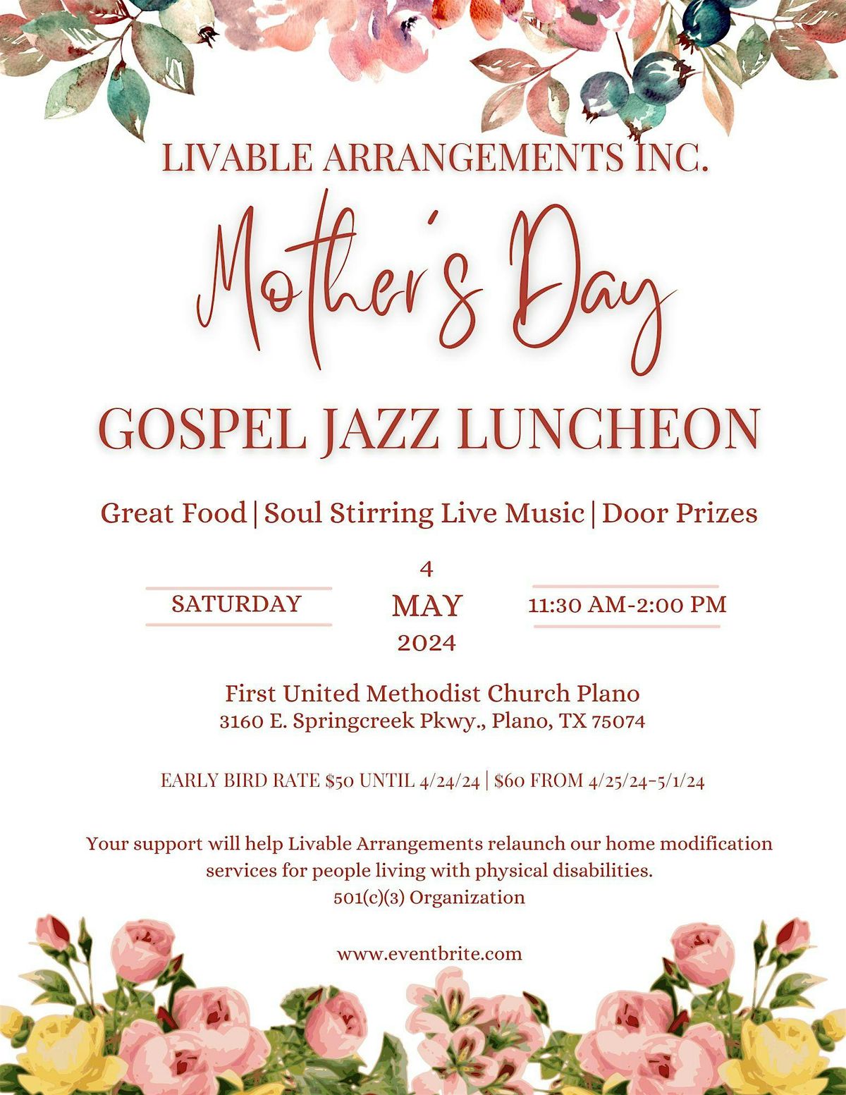 Livable Arrangements Mother's Day Gospel Jazz Luncheon