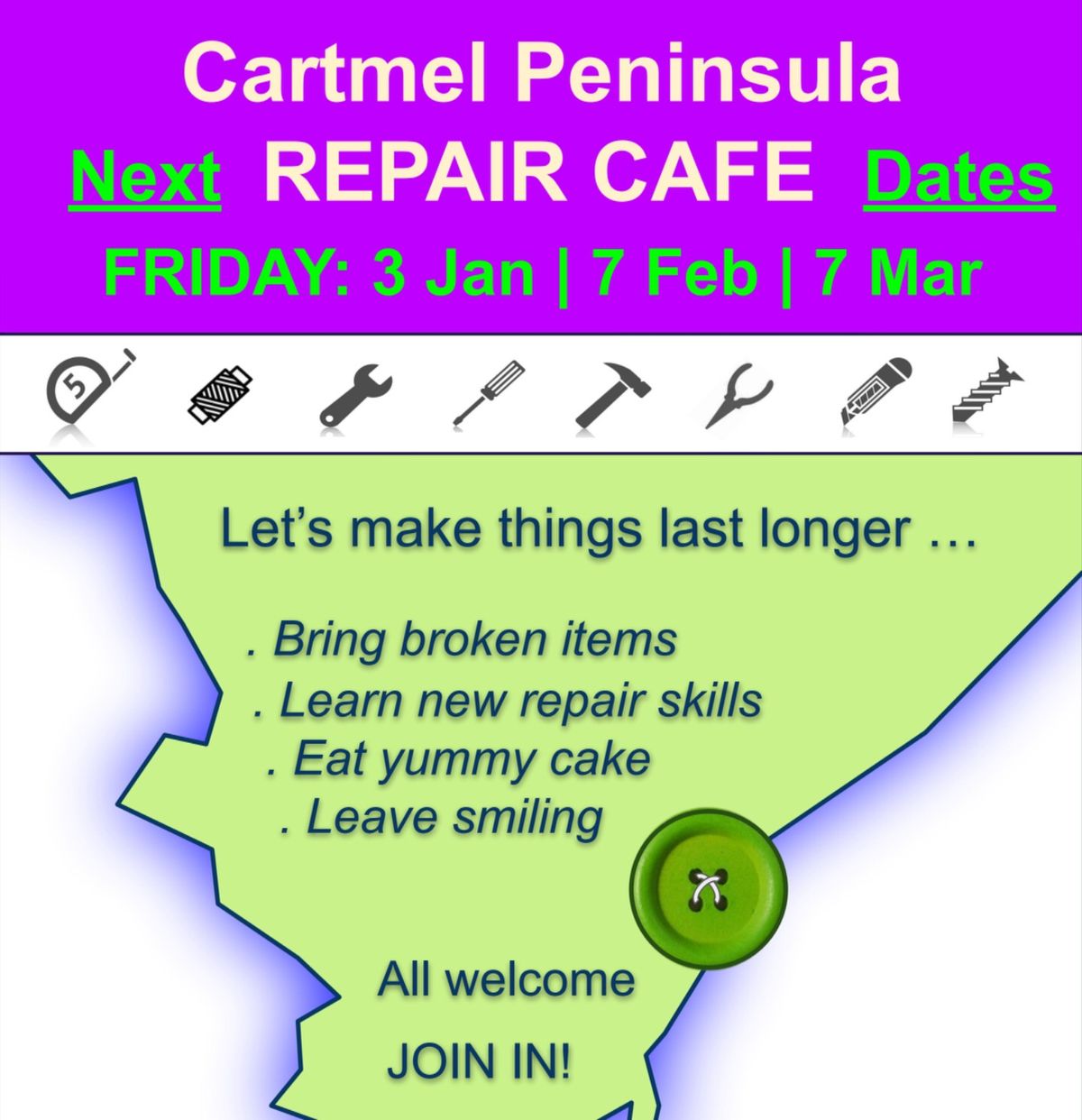 March Repair Cafe at Grange over Sands