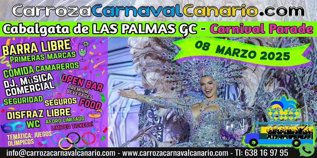 Entradas Carroza Carnaval de Las Palmas de Gran Canaria 2025