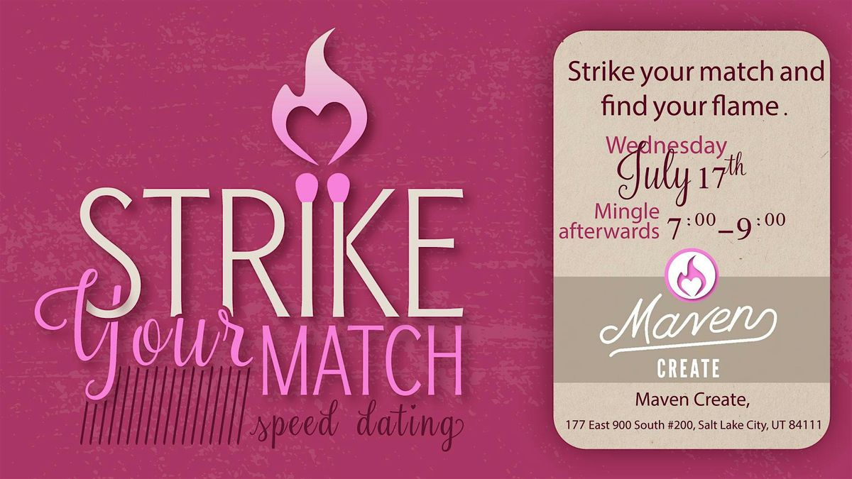 Strike your Match Speed Dating & Mingle at Maven Create (25-35 age group)