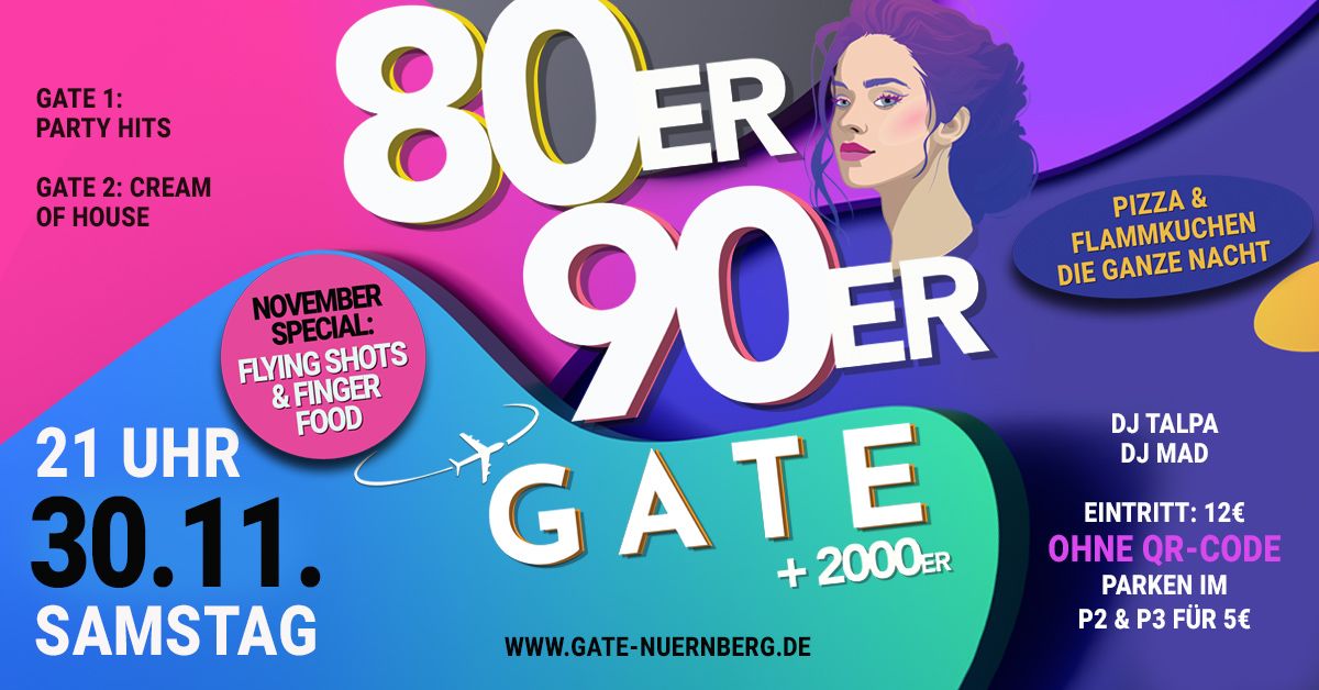 80er\/90er GATE - Sa. 30. November