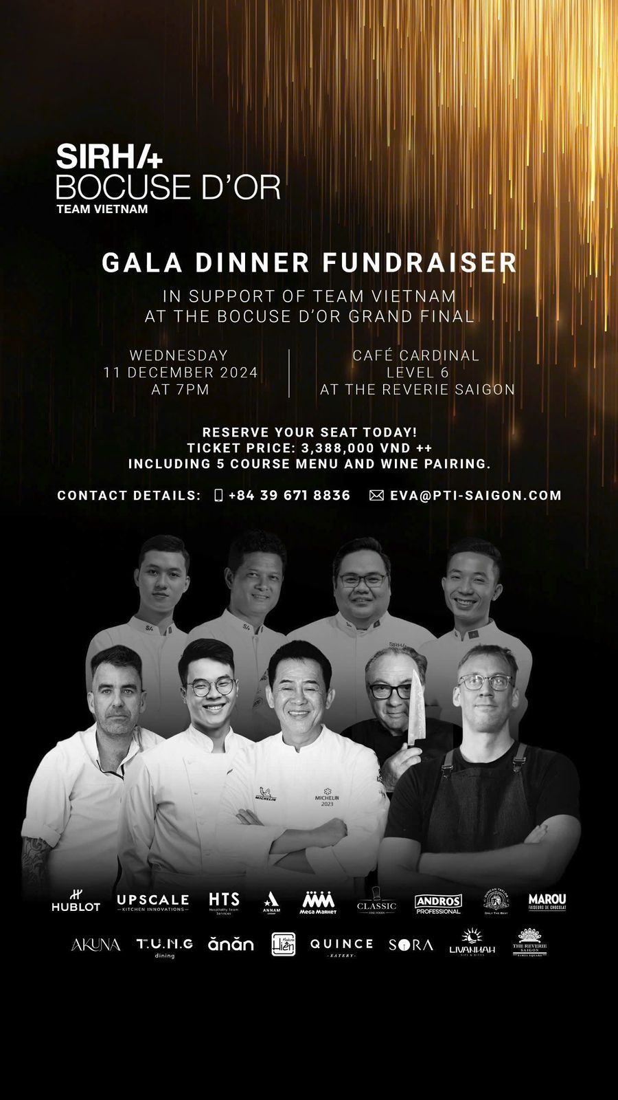 BOCUSE D'OR TEAM VIETNAM | GALA DINNER FUNDRAISER at Caf\u00e9 Cardinal 