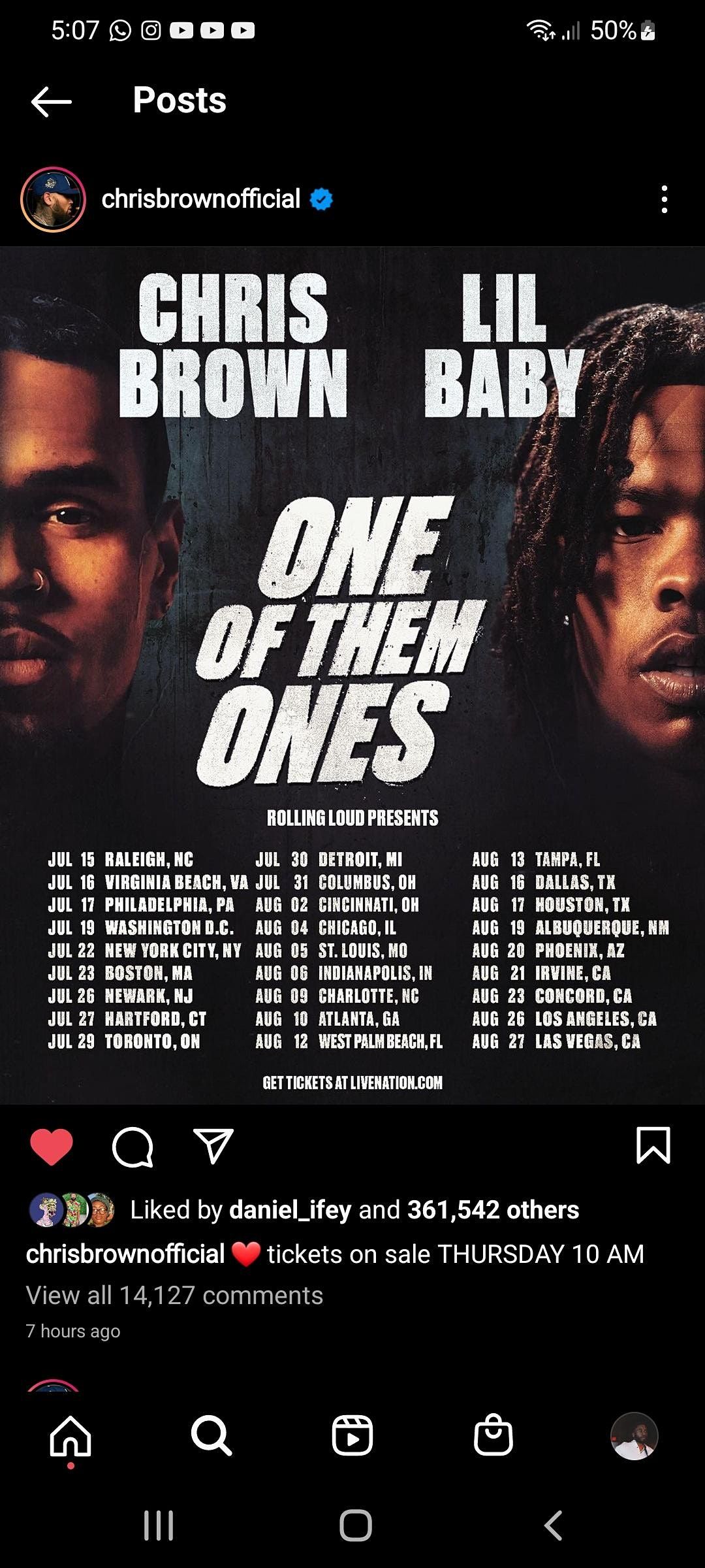 lil baby tour poster