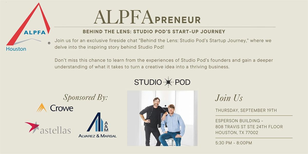 ALPFApreneur: Behind the Lens - Studio Pod\u2019s Startup Journey