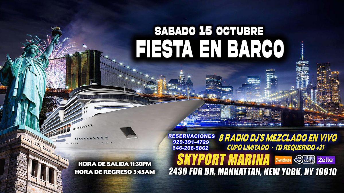 Fiesta En Barco + 8 Radio Dj's + Dos Pisos De Musica Diferente