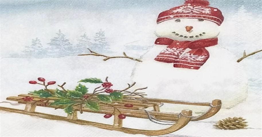 Decoupage Wooden Sled