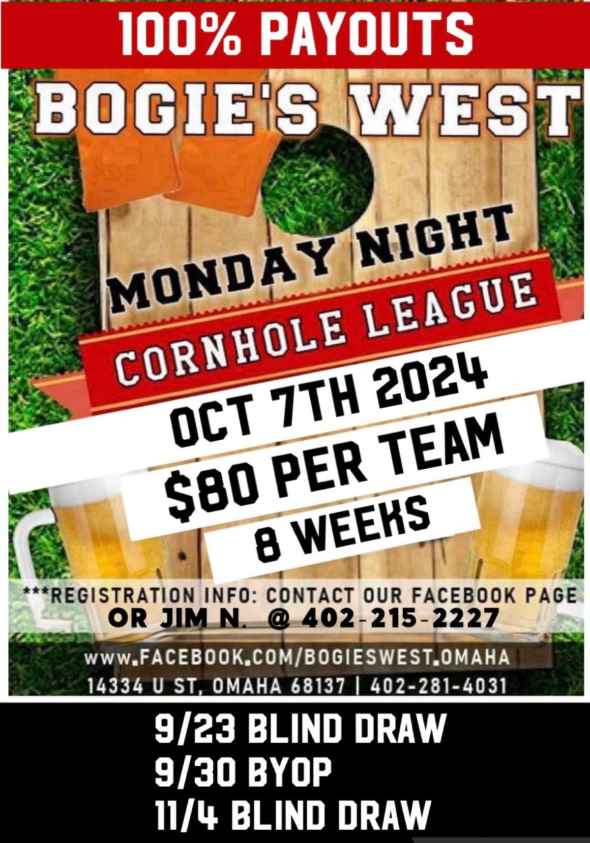 BOGIE\u2019S CORNHOLE LEAGUE