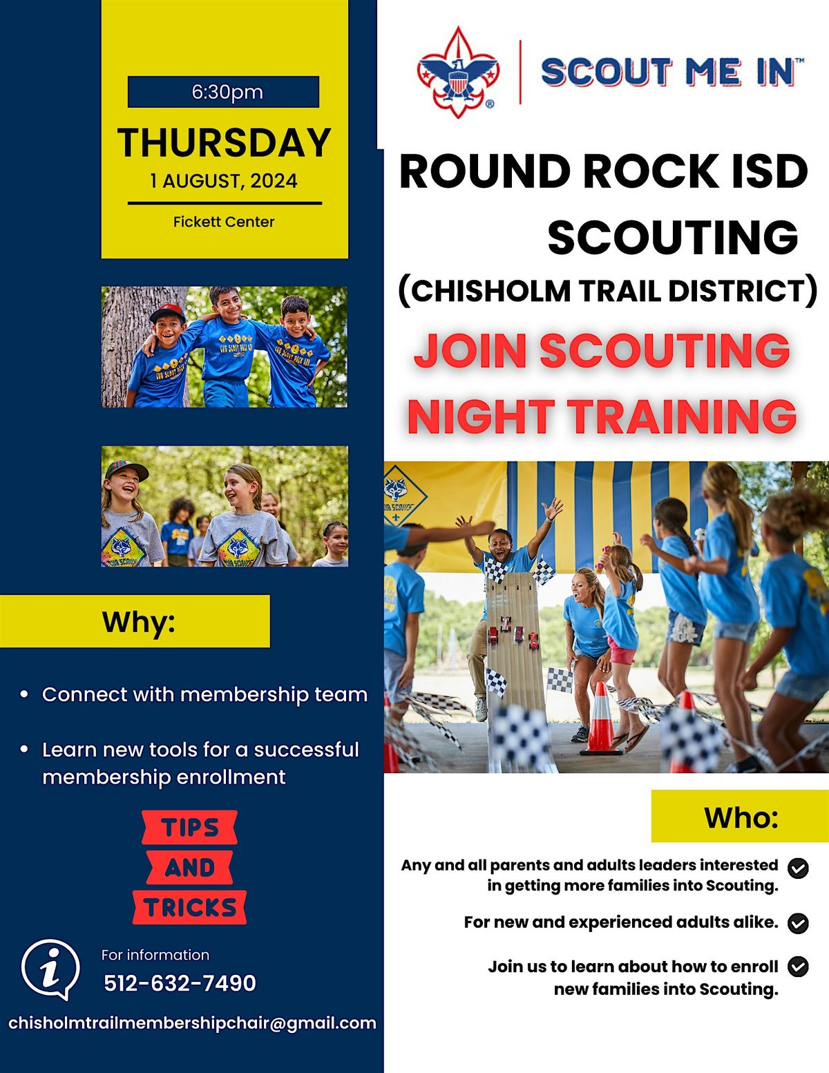 Round Rock (Chisholm Trail District) Join Scouting Night Training