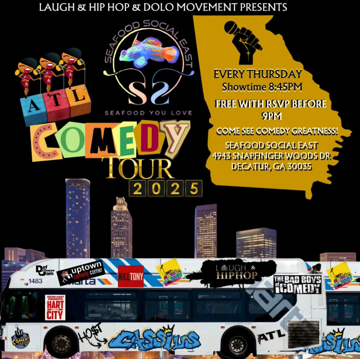 THE  ATL COMEDY TOUR 2025 @  SEAFOOD SOCIAL EAST